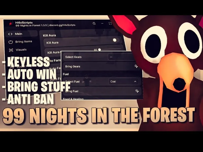 Những Tính Năng Đột Phá Trong Bản Hack 99 Nights in the Forest